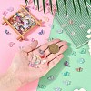 120Pcs 12 Styles Transparent Spray Painted Glass Beads GLAA-YW0003-79-5
