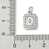 Rack Plating Brass Micro Pave Clear Cubic Zirconia Charms KK-G501-01Q-P-3
