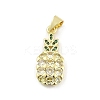 Brass Micro Pave Cubic Zirconia Pendants KK-Z090-01G-02-1