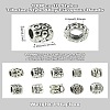 100Pcs 10 Styles Tibetan Style Alloy European Beads FIND-CJ0003-72-8