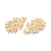 304 Stainless Steel Imitation Coral Pendants STAS-T069-41G-2