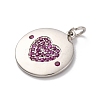 Brass Micro Pave Cubic Zirconia Pendants KK-U033-11P-01-2