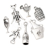 35Pcs 7 Styles Wine Theme Tibetan Style Alloy Pendants TIBE-FP0001-10-1