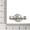 Rack Plating Brass Micro Pave Colorful Cubic Zirconia Fold Over Clasps KK-A222-01B-01P-3