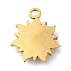 Real 18K Gold Plated 304 Stainless Steel Pendants STAS-A084-22G-03-2