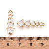 Brass Micro Pave Cubic Zirconia Pendants KK-N261-118B-G-3