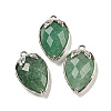 Natural Green Aventurine Faceted Pendants G-M431-06P-13-1