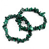Unisex Chip Natural Malachite Beaded Stretch Bracelets BJEW-S143-34-7