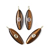 Natural Tiger Eye Pendants G-D357-01C-1