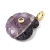 Natural Banded Amethyst Carved Pendants G-C282-01N-2