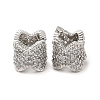 Rack Plating Brass Cubic Zirconia European Beads KK-K349-08P-1