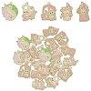 25Pcs 5 Style Zinc Alloy Enamel Pendants ENAM-SZ0004-33-1