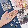 SUPERFINDINGS 32Pcs 8 Style Alloy Crystal Rhinestone Pendants FIND-FH0007-41-3