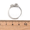 Brass Micro Pave Cubic Zirconia Adjustable Finger Rings for Women RJEW-M099-02P-5