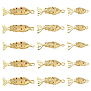 6Pcs 3 Styles Brass Micro Pave Clear Cubic Zirconia Pendants KK-YW0003-97-1
