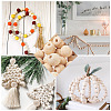 100Pcs 10 Style Unfinished Natural Wood European Beads WOOD-CW0001-03-7