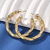 304 Stainless Steel Twist C-Shaped Stud Earrings EJEW-V016-09G-02-1