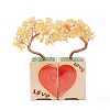 Heart Money Tree Natural Yellow Quartz Bonsai Display Decorations DJEW-G027-16RG-05-1