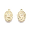 Brass Micro Pave Clear Cubic Zirconia Charms KK-G437-02G-2