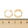 Brass Clear Cubic Zirconia Hoop Earrings EJEW-Q016-02G-3