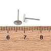 Tarnish Resistant 316 Surgical Stainless Steel Flat Round Blank Peg Stud Earring Settings LS-X-STAS-R073-06-4