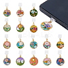 16Pcs 16 Styles PVC Mobile Dustproof Plugs HJEW-FH00212-1