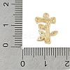 Brass Crystal Rhinestone Letter Links Connector Charms KK-S395-06G-F-3