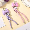 2Pcs 2 Colors Imitation Leather Keychain KEYC-CL0001-03A-7