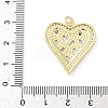 Brass Micro Pave Clear Cubic Zirconia Pendants KK-B141-38G-3