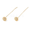Brass Micro Pave Clear Cubic Zirconia Flower Head Pins LS-FIND-B009-08G-1
