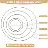 10Pcs 5 Styles Iron Linking Rings IFIN-SP0001-55P-2
