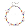Synthetic Turquoise & Glass Beaded Bracelets for Women BJEW-JB13059-2