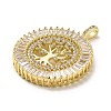 Brass Micro Pave Cubic Zirconia Pendants KK-K355-18G-2