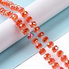 Transparent Electroplate Glass Beads Strands GLAA-E036-01B-2