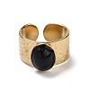 Ion Plating(IP) 304 Stainless Steel Wide Band Open Cuff Rings RJEW-F167-06G-08-3