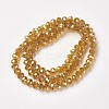 Electroplate Transparent Glass Beads Strands EGLA-A034-T6mm-T06-2