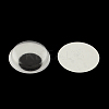 Black & White Plastic Wiggle Googly Eyes Buttons DIY Scrapbooking Crafts Toy Accessories with Label Paster on Back KY-S002B-9mm-2
