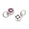 Brass Micro Pave Cubic Zirconia Pendants KK-Z147-01P-01-2