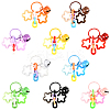 10Pcs 10 Colors Star Acrylic Pendant Decorations AJEW-SP0003-35-1
