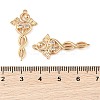 Brass Micro Pave Clear Cubic Zirconia Pendants KK-Q816-16G-3