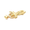 Rack Plating Brass Micro Pave Cubic Zirconia Pendants X-KK-K270-34G-4