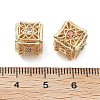 Brass Micro Pave Cubic Zirconia Beads KK-G523-12G-3