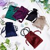 12Pcs 6 Colors Velvet Bags Drawstring Jewelry Pouches TP-NB0001-24-2