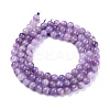 Natural Lepidolite/Purple Mica Stone Beads Strands G-K410-06-8mm-2