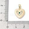 Brass Micro Pave Cubic Zirconia Pendants KK-Q030-02B-G-2
