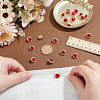 20Pcs 1-Hole Flat Round Zinc Alloy Rhinestones Buttons ALRI-NB0001-20A-3