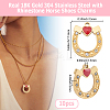10Pcs 304 Stainless Steel Enamel Pendants STAS-BBC0008-60-2