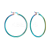 304 Stainless Steel Big Hoop Earrings EJEW-F105-06M-1