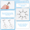 304 Stainless Steel Stud Earring Findings STAS-UN0060-01B-4