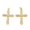 Brass Micro Pave Clear Cubic Zirconia Pendants KK-L235-01A-G-1